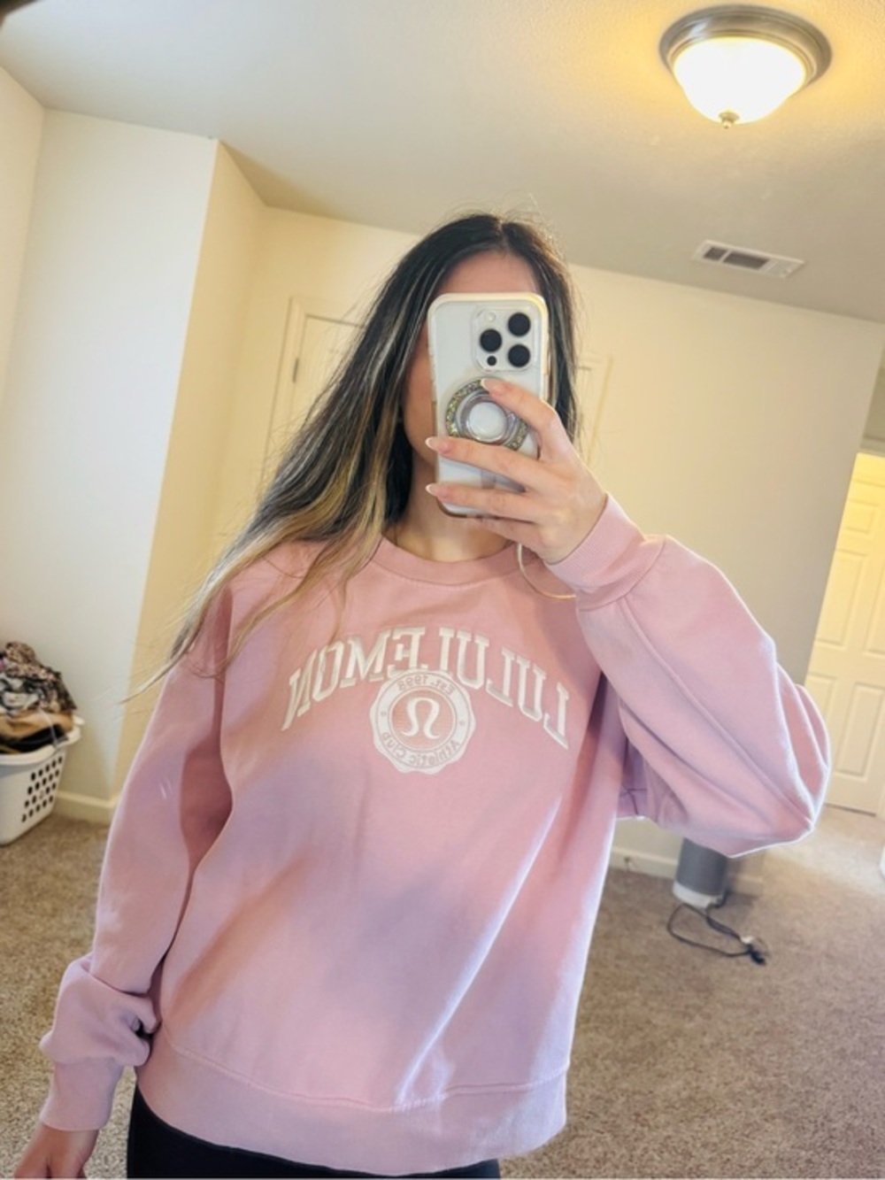 Lululemon Perfectly Oversized Crew Graphic Pink Haze Sold Out